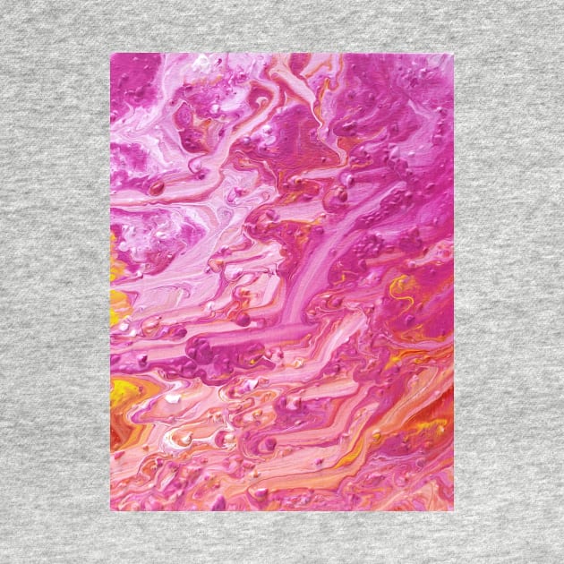 Sugar Sunset Acrylic Pour Painting by dnacademic